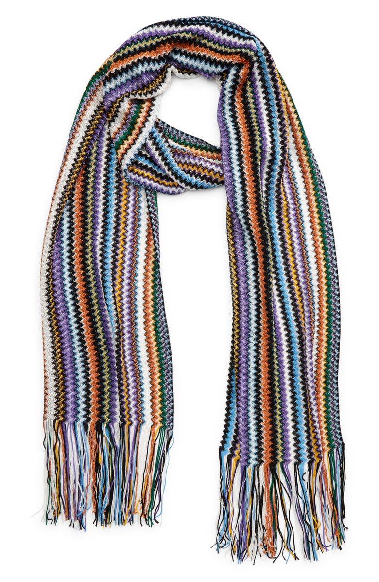 Missoni Micro Zigzag Long Scarf, Main, color, 