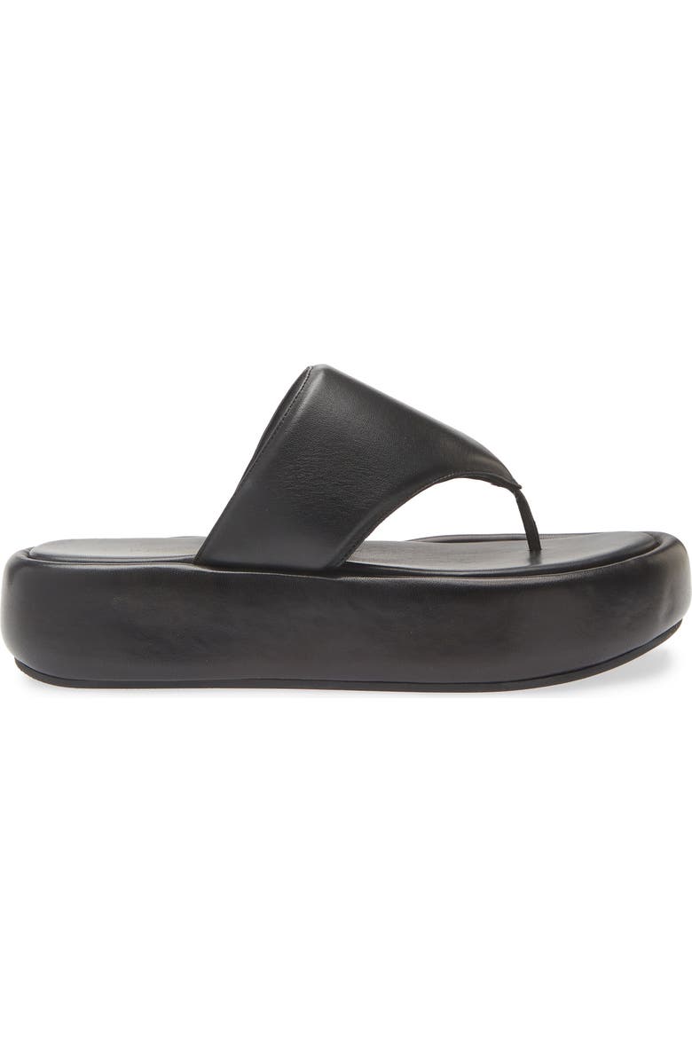 La Canadienne Gillie Platform Flip Flop, Alternate, color, Black
