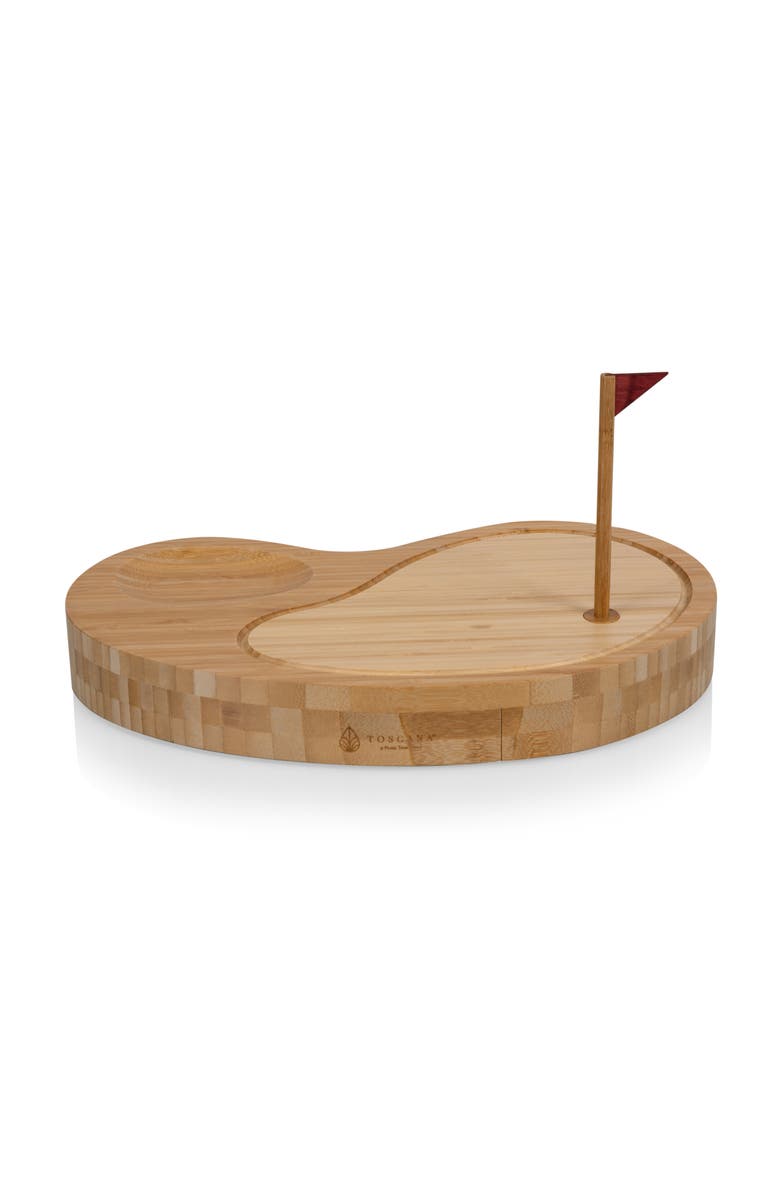 Toscana Sand Trap Golf Cheese Cutting Board & Tools Set, Alternate, color, Bamboo