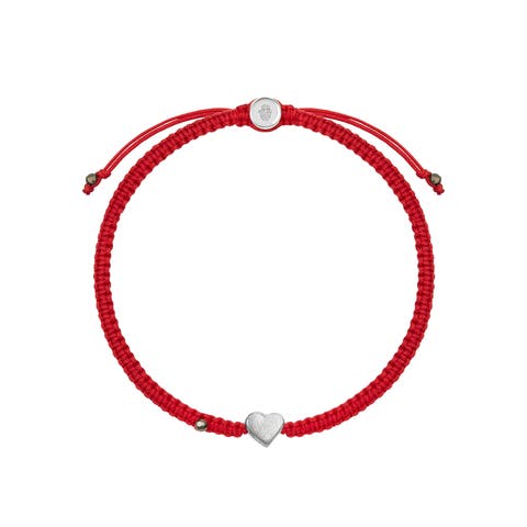Protected by Love - Red String Heart Charm Bracelet