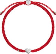Karma and Luck Protected by Love - Red String Heart Charm Bracelet