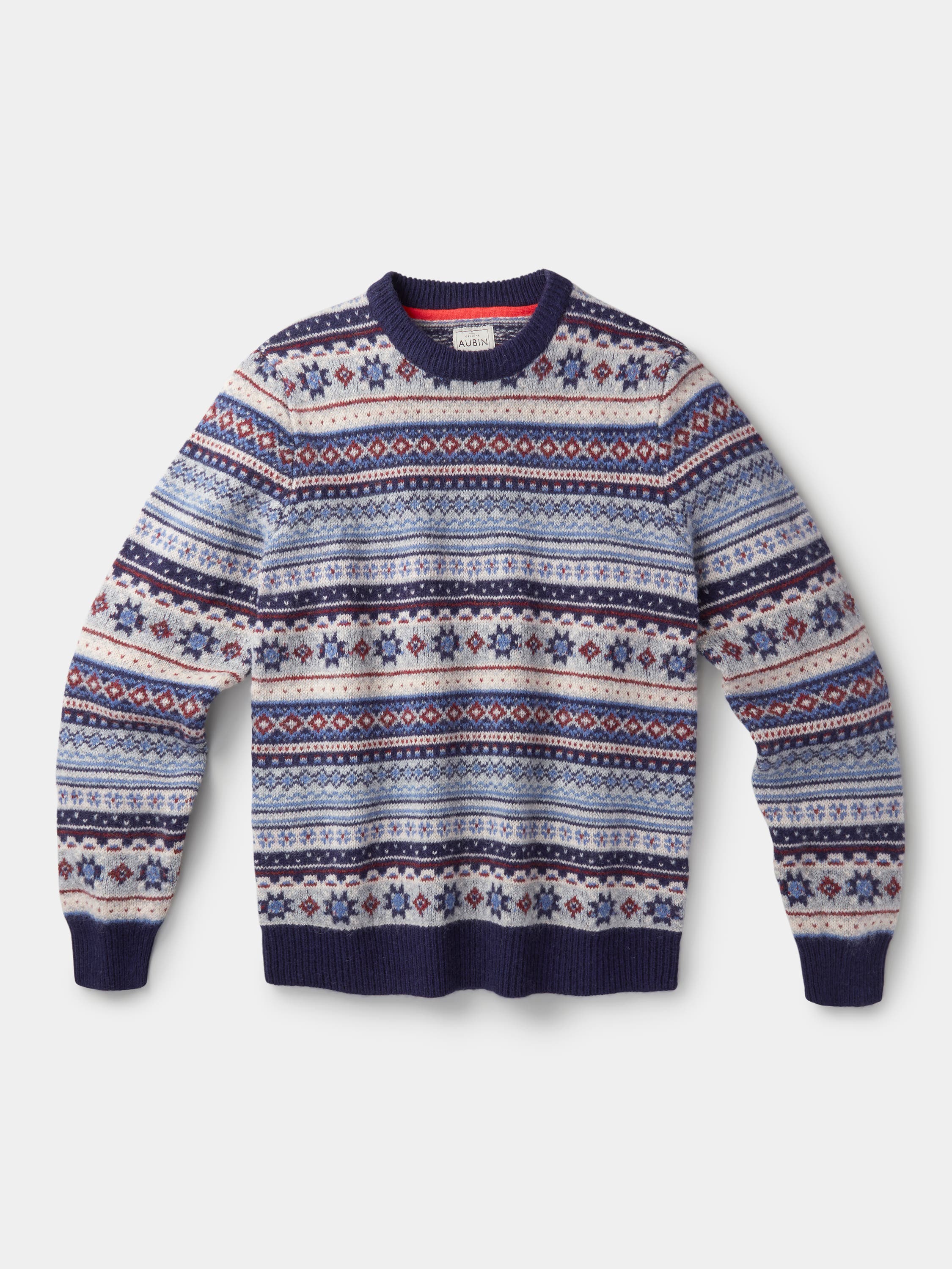 Fair Isle Crew Neck Wool Sweater - image 2