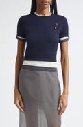 MONSE Triple Layer Short Sleeve Merino Wool Sweater