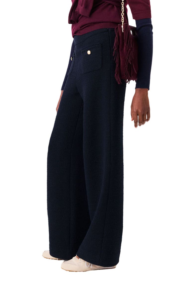 Tweed trousers, Alternate, color, Navy
