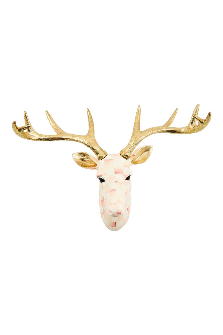 Rosy Check Deer Wall Decor, Main, color, ROSY