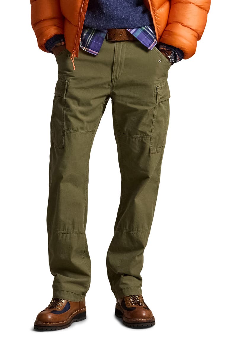Rustic Canvas Cargo Pants, Main, color, GREEN