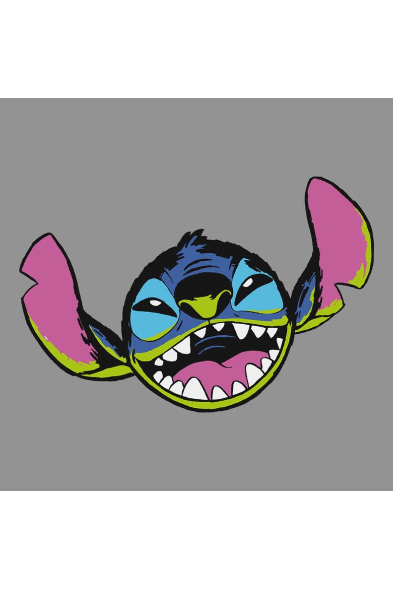 Men's Leroy Evil Face Short Sleeve Graphic T-Shirt, Alternate, color, Gray: Stitch