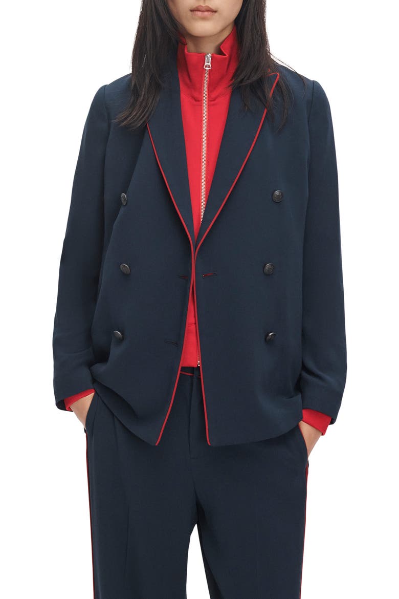 Darren Double Breasted Blazer, Alternate, color, NAVY