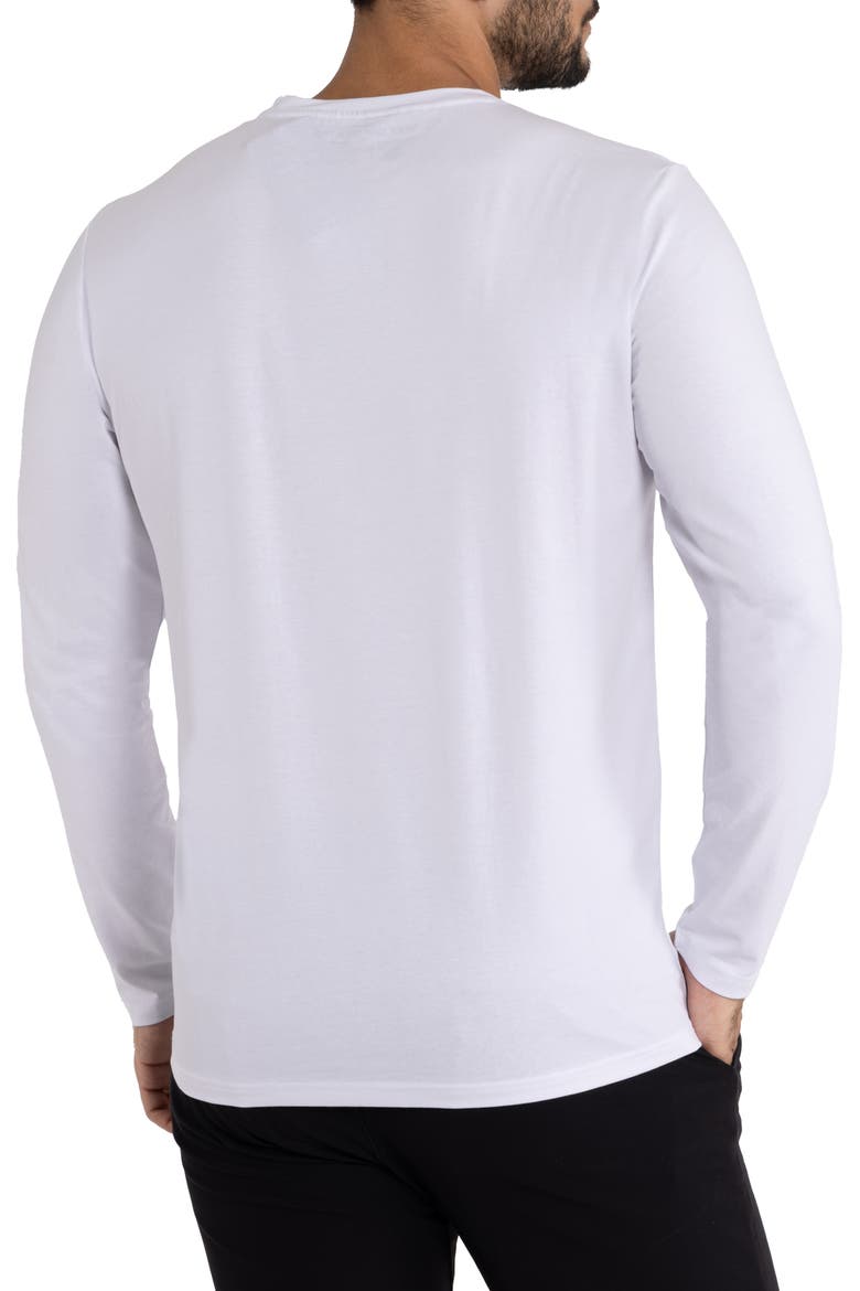 Crewneck Long Sleeve T-Shirt, Alternate, color, WHITE