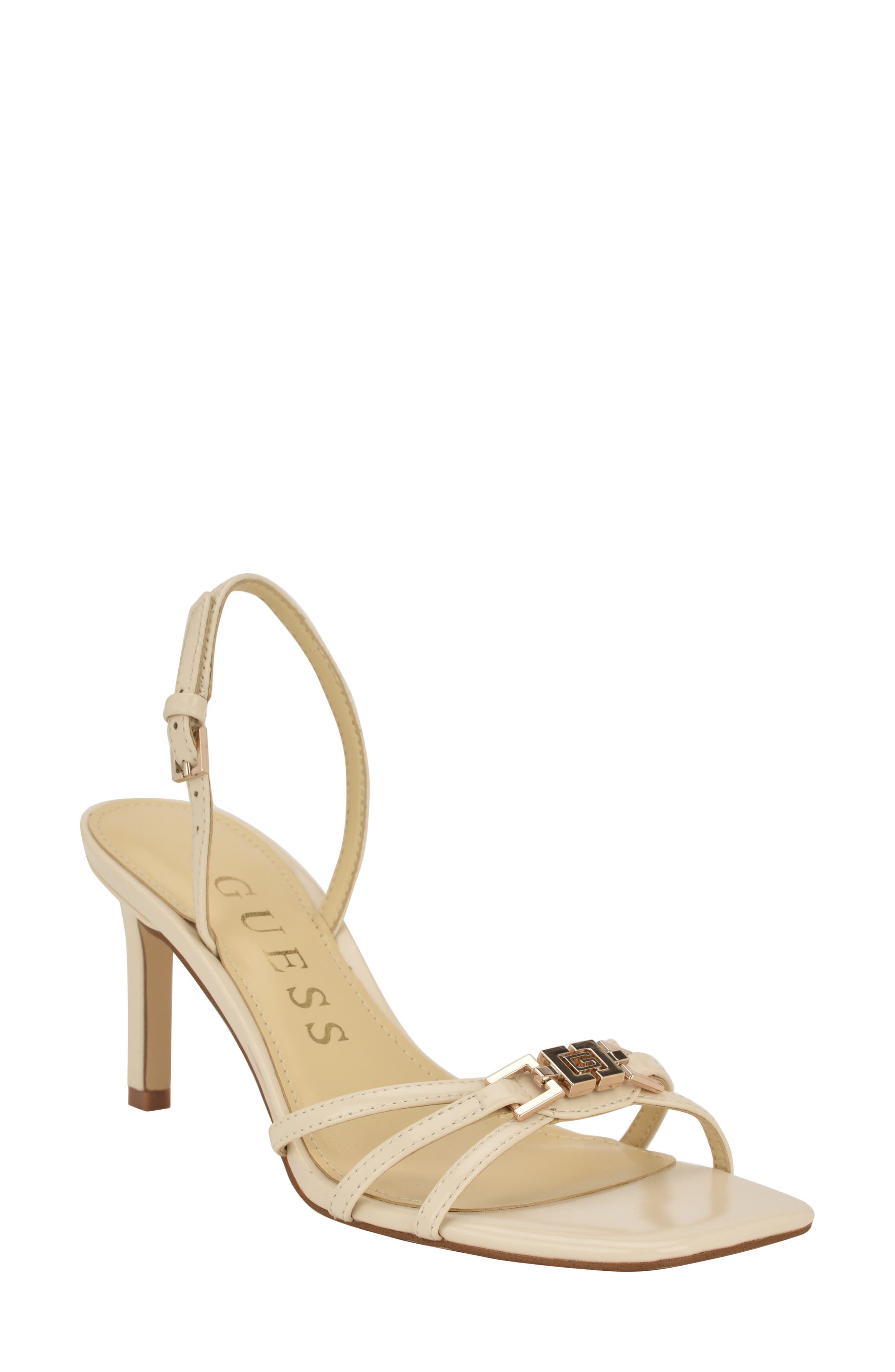 GUESS Twilla Slingback Sandal, Main, color, Ivory