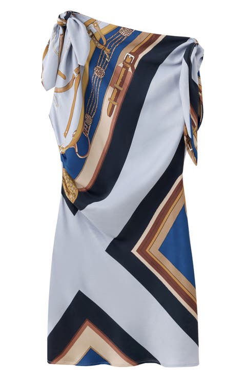 Print One-Shoulder Dress