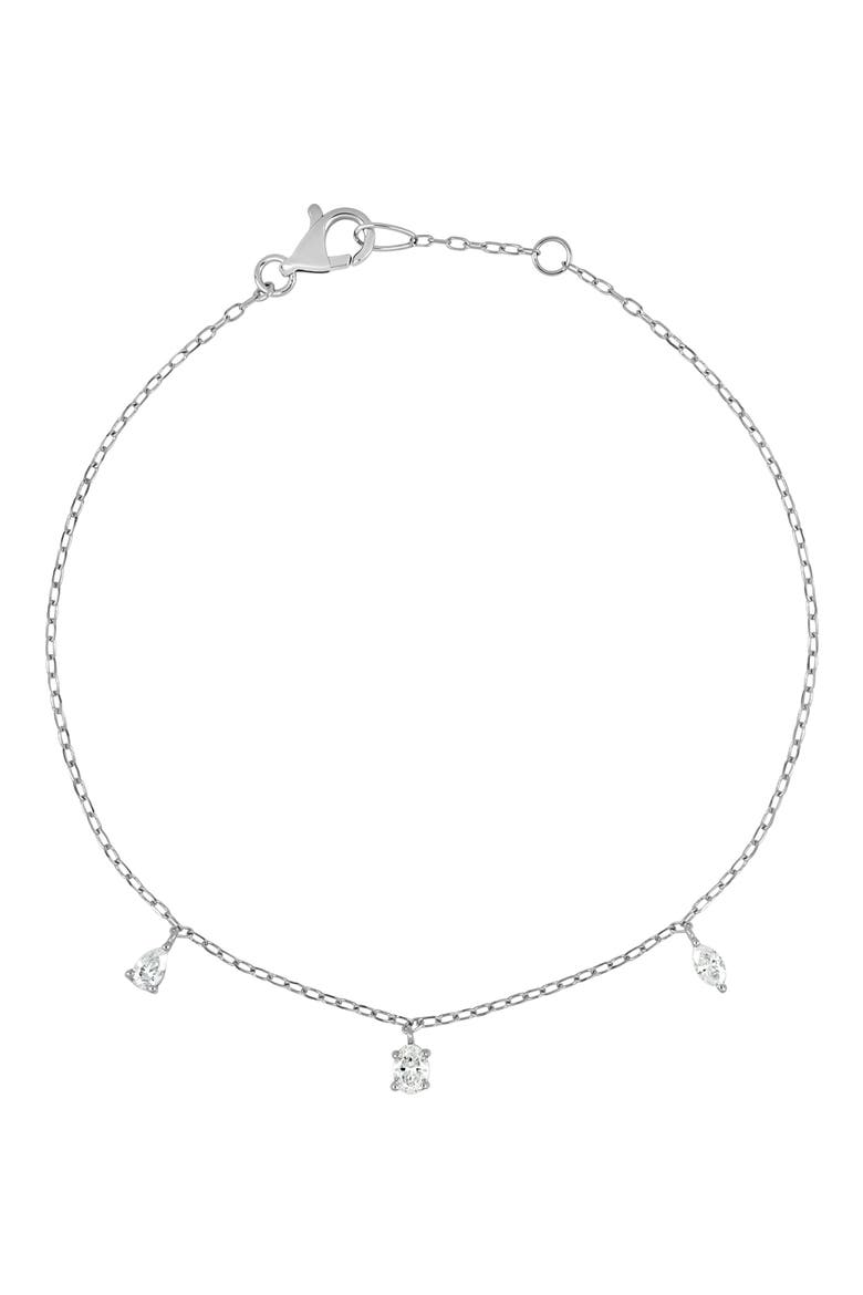 18K Gold Diamond Chain Bracelet, Main, color, 18K WHITE GOLD