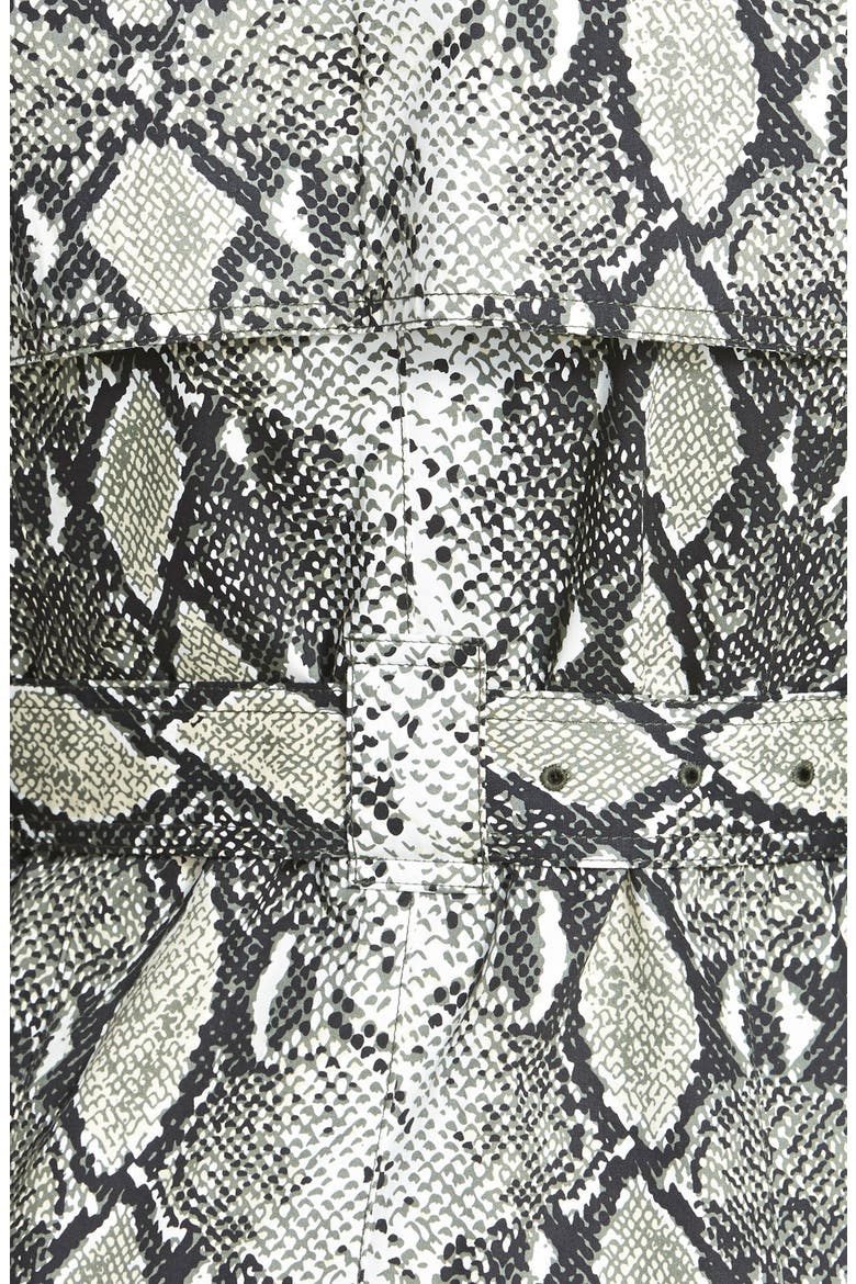 'Ariane' Python Print Long Trench Coat, Alternate, color, CAMO PYTHON