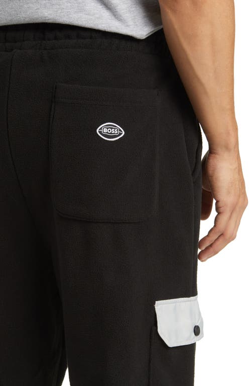 Hugo Boss Boss X Nfl Fleece Cargo Track Pants In Las Vegas Raiders Black