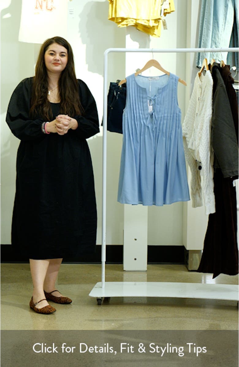 Madeline Pintuck Tie Front Minidress, sales video thumbnail