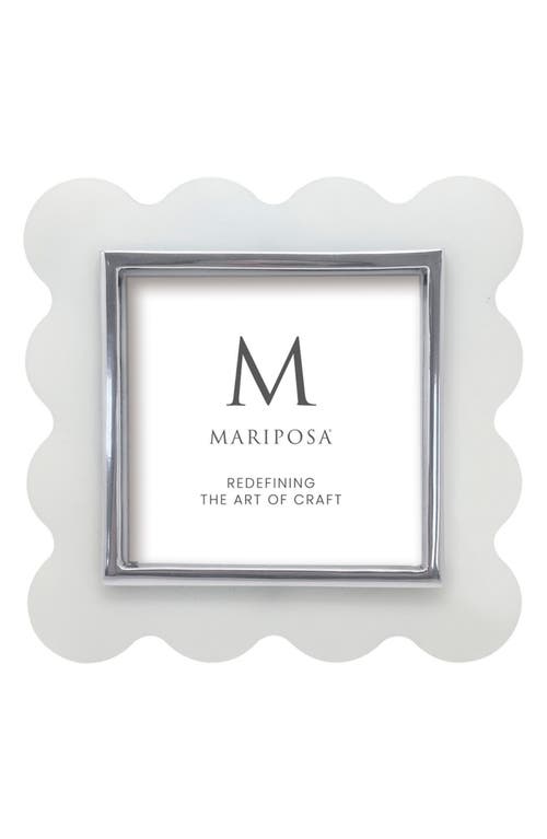 Mariposa Mod White Scallop 4 X 4-inch Picture Frame In White