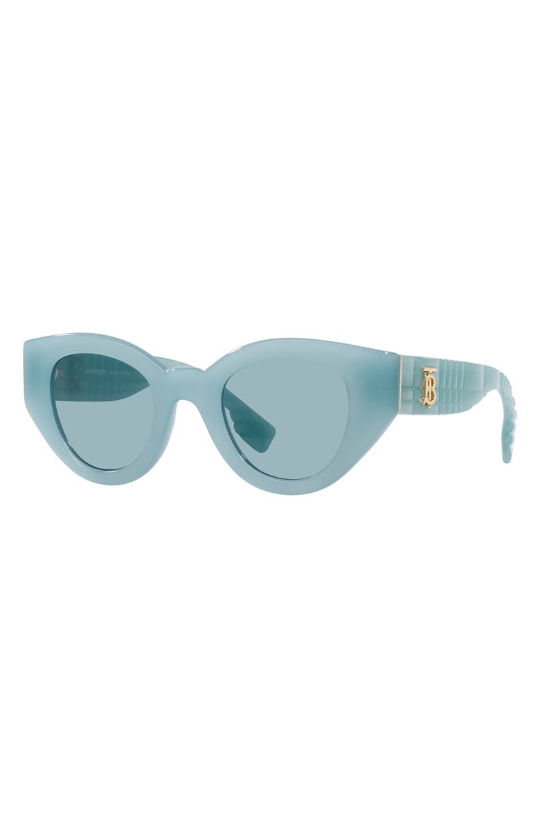 Burberry Meadow 47mm Phantos Sunglasses, Alternate, color, Azure