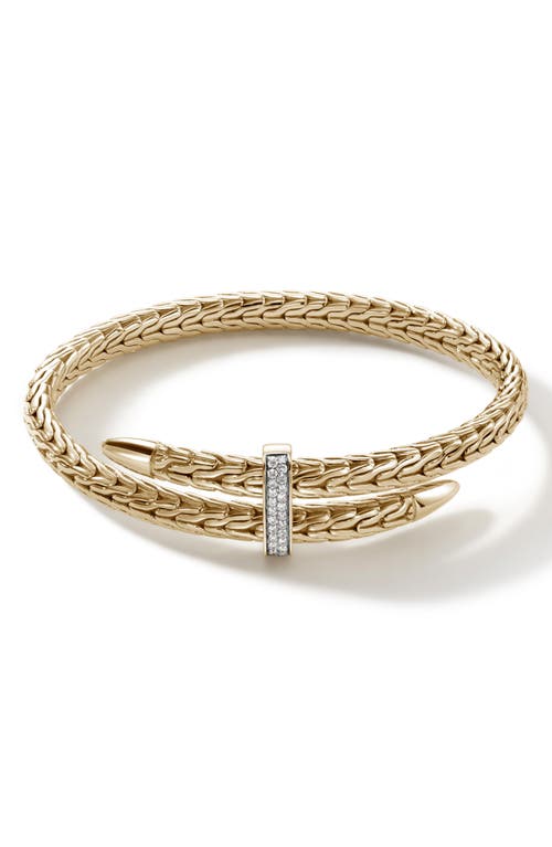 John Hardy Spear Flex Cuff, Diamonds In 14k Yellow Gold