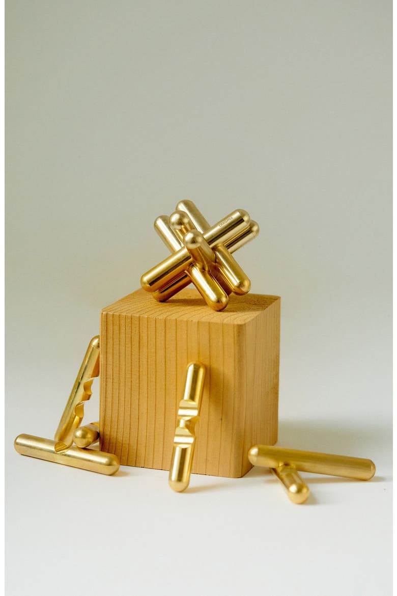 Brass Jack Puzzle, Alternate, color, BRASS
