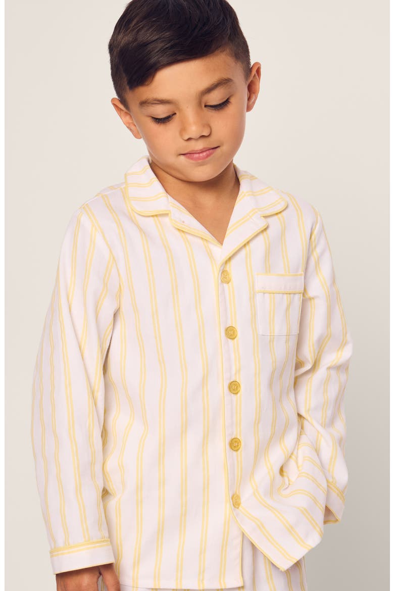 Sunny Stripe TWill Pajamas, Alternate, color, YELLOW