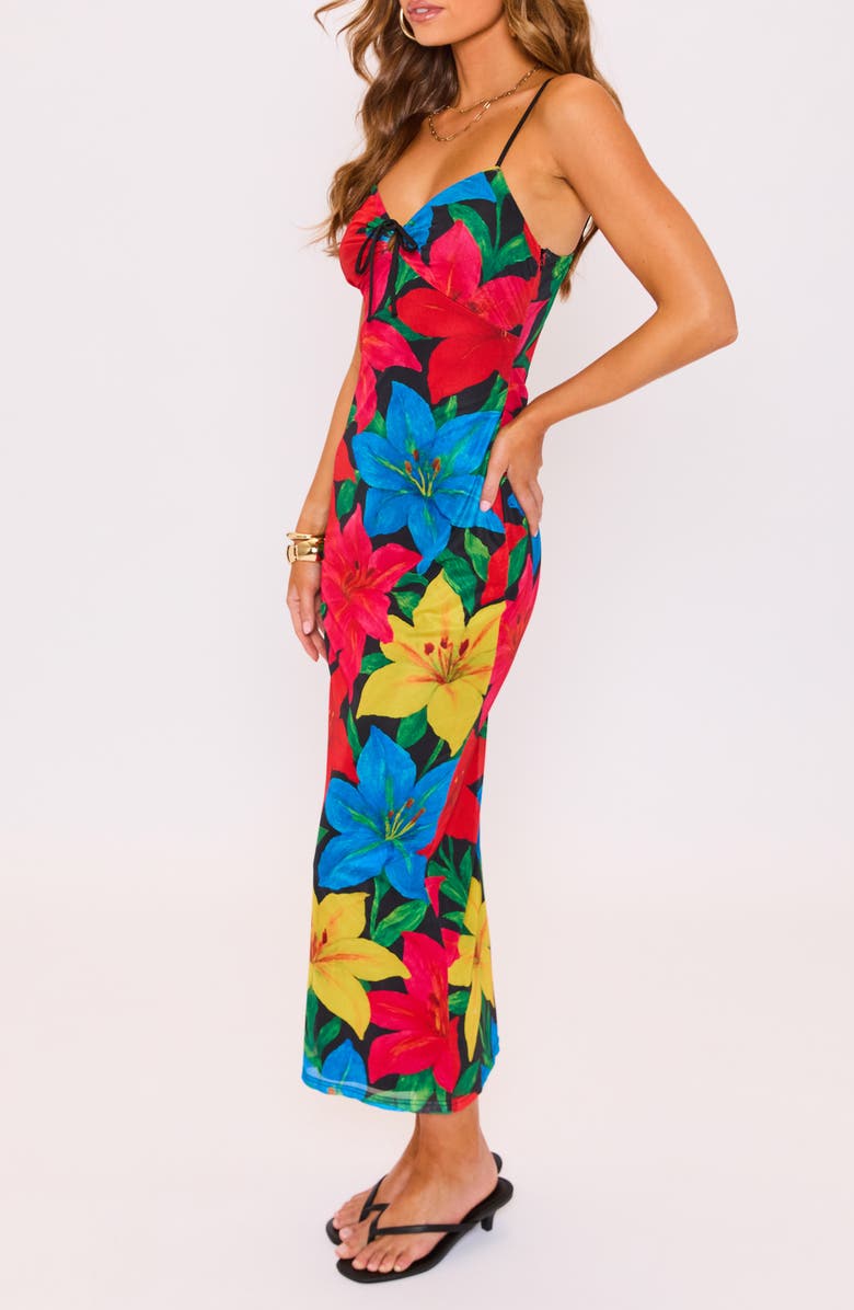 VICI Collection Radiant Floral Body-Con Midi Dress, Alternate, color, 