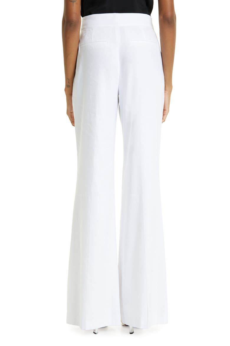 Dylan Wide Leg Linen Blend Pants, Alternate, color, WHITE