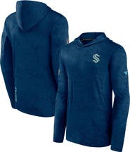 FANATICS Men's Fanatics Branded Deep Sea Blue Seattle Kraken Authentic Pro Rink Camo Pullover Hoodie