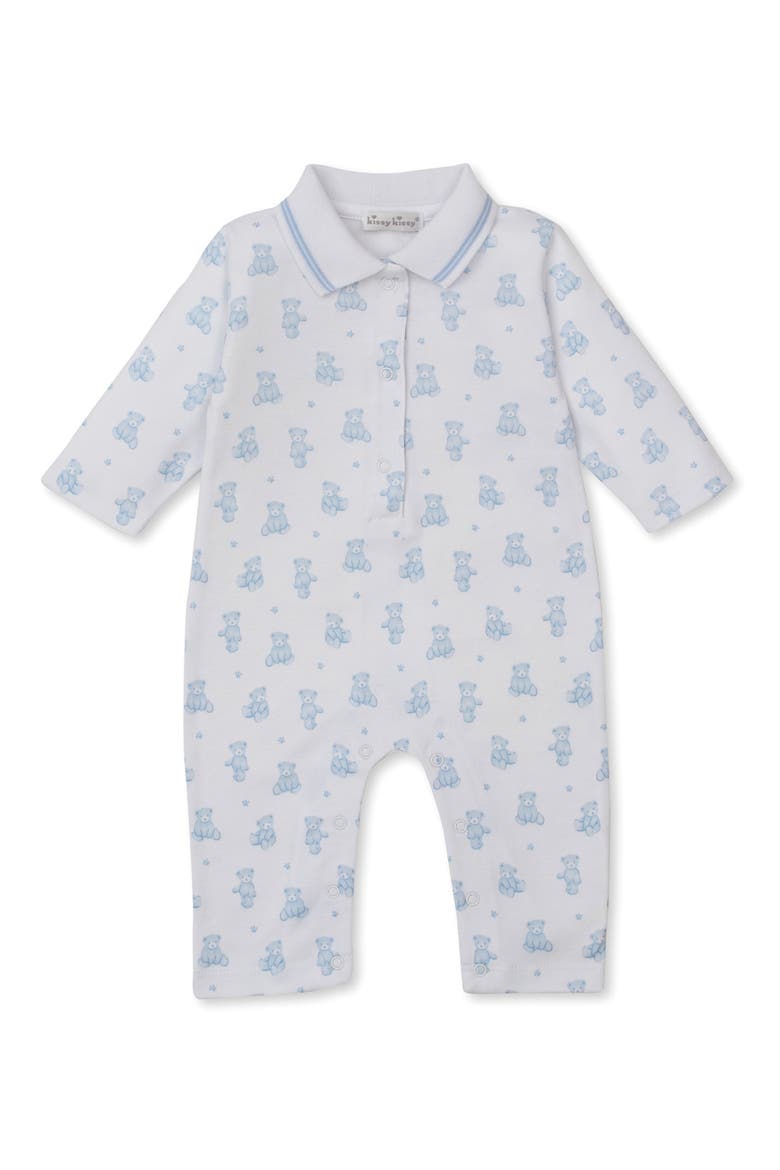 Print Pima Cotton Romper, Main, color, LIGHT BLUE