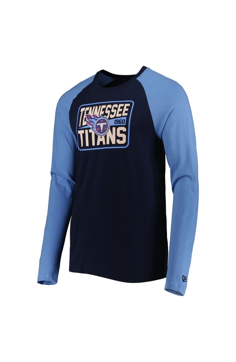 New Era Men's New Era Navy Tennessee Titans Current Raglan Long Sleeve T-Shirt, Alternate, color, Navy