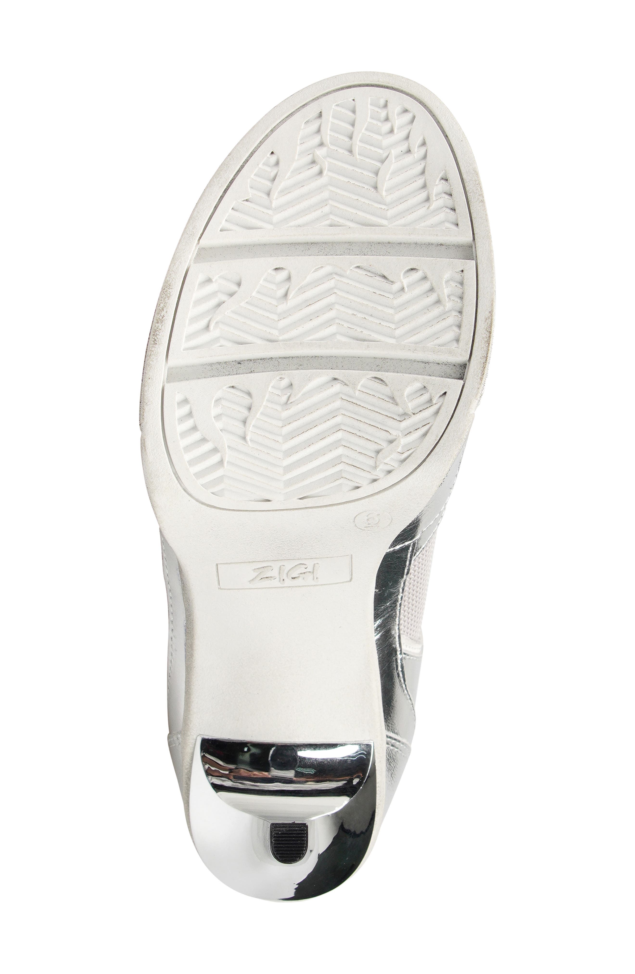 ZIGI Stiletto Platform Pump, Alternate, color, Silver Leather