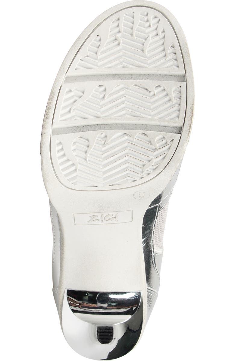 ZIGI Stiletto Platform Pump, Alternate, color, Silver Leather
