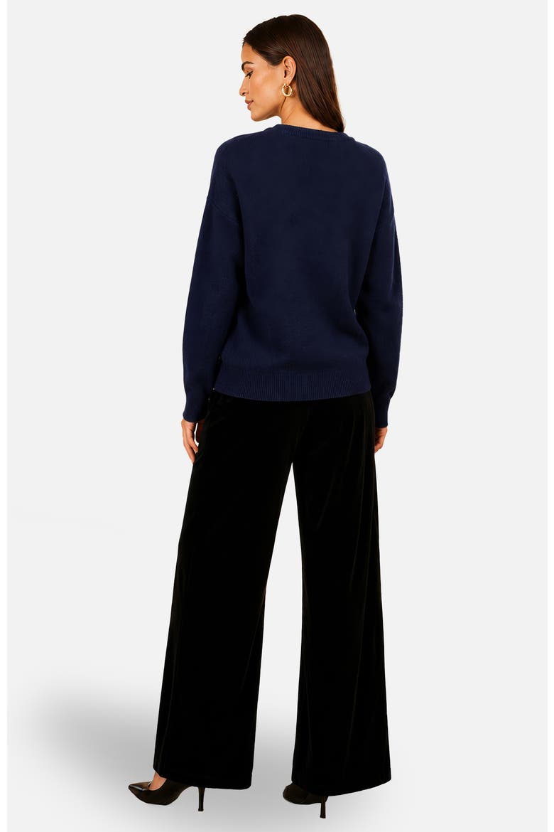 Star Sequin Relaxed Jumper, Alternate, color, Navy