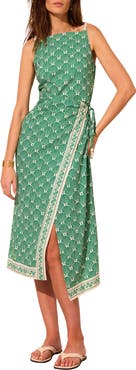 MINT VELVET Linen Blend Square Neck Midi Dress