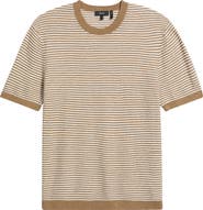 Theory Kolben Stripe Linen & Cotton Blend T-Shirt