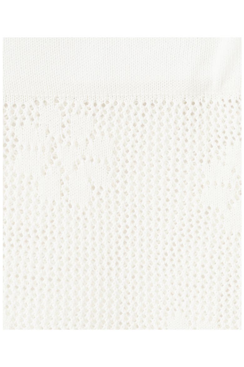 Floral Crochet Midi Skirt, Alternate, color, WHITE