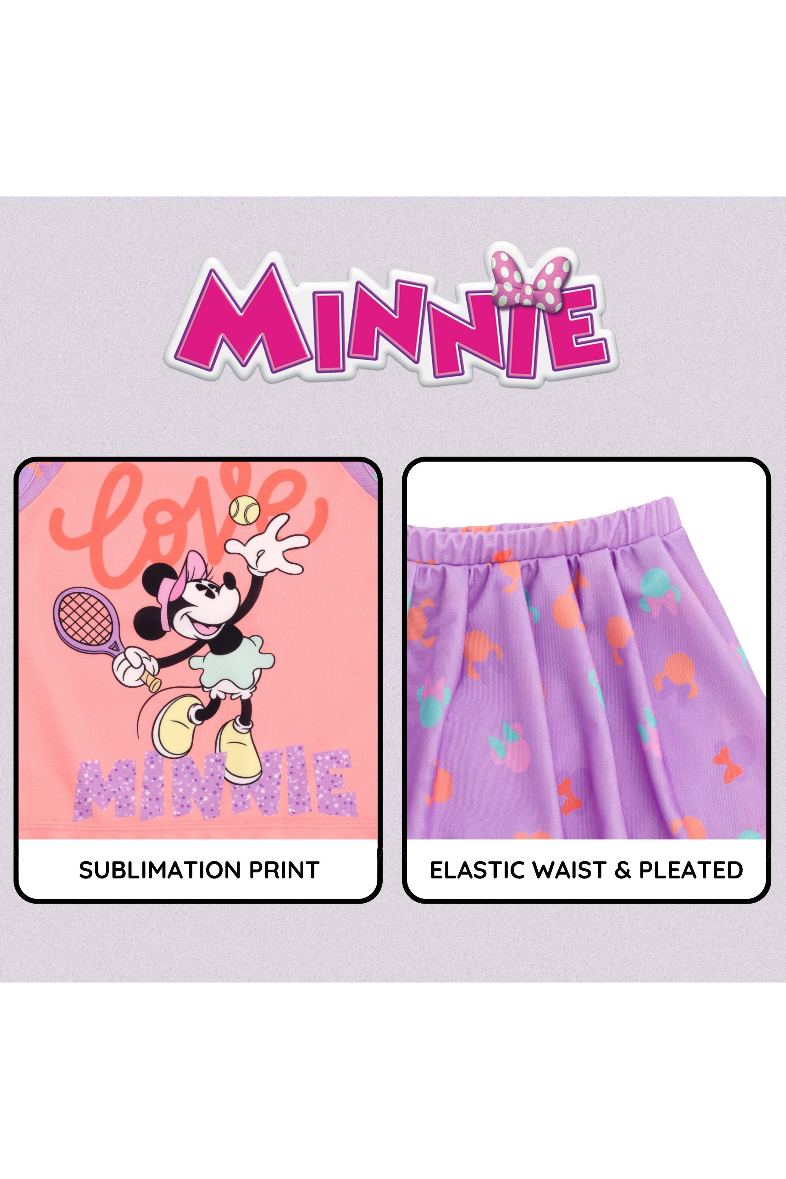 Disney Minnie Mouse Athletic 2-Piece Tank Top and Skort Set