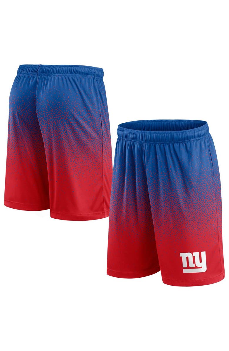 FANATICS Men's Fanatics Branded Royal/Red New York Giants Ombre Shorts, Main, color,