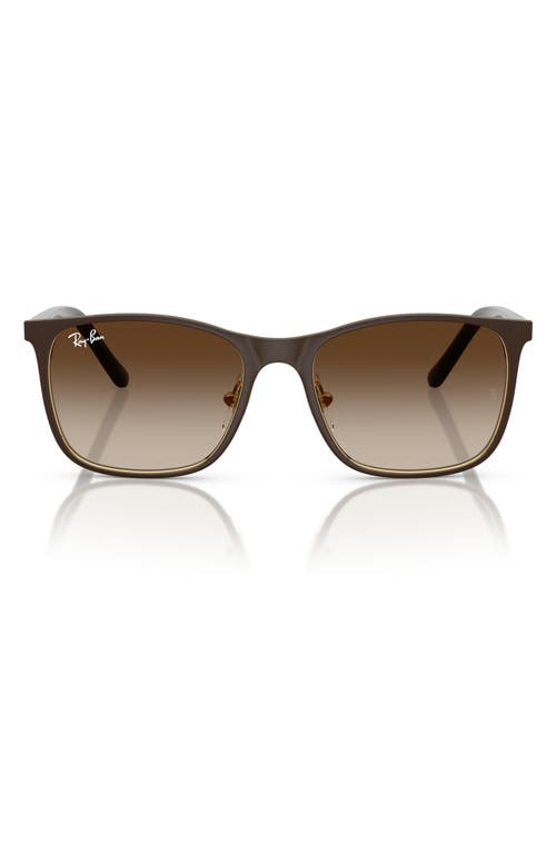 Ray Ban Ray-ban 48mm Gradient Square Sunglasses In Brown Gradient