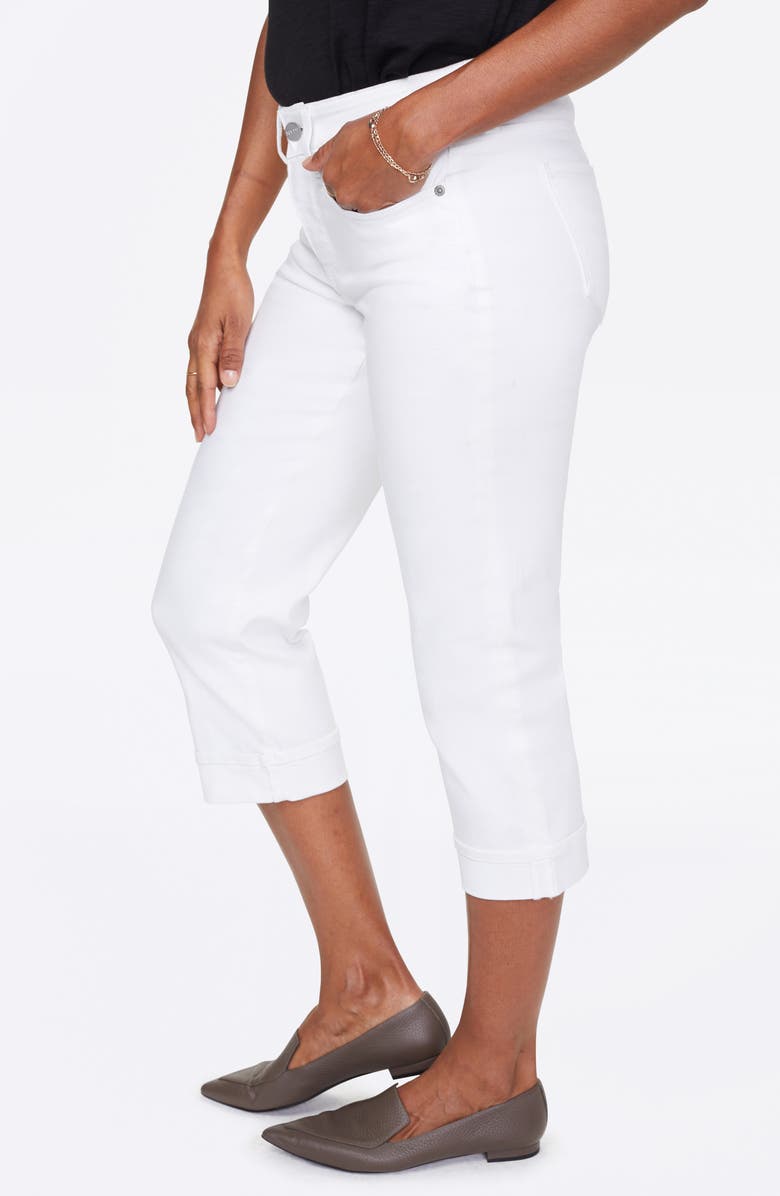 NYDJ Marilyn Straight Leg Capri Jeans, Alternate, color, Optic White