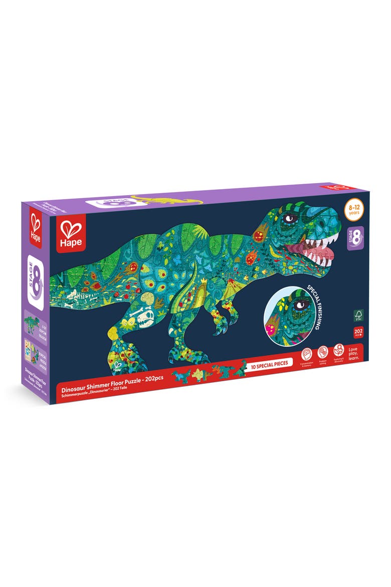 Dinosaur Shimmer 202-Piece Floor Puzzle, Alternate, color, MULTIPLECOLOR