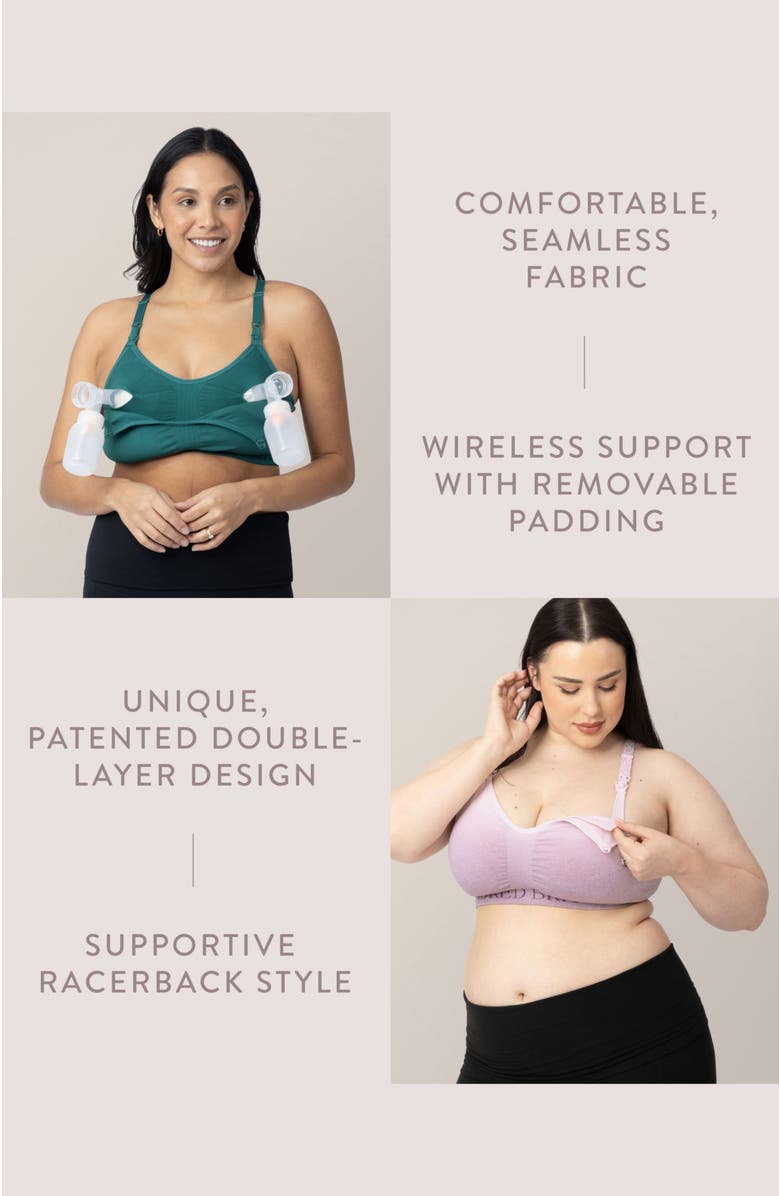 Kindred Bravely Sublime Hands-Free Pumping & Nursing Sports Bra - Sizing Available in B-D Cup, Alternate, color, Black