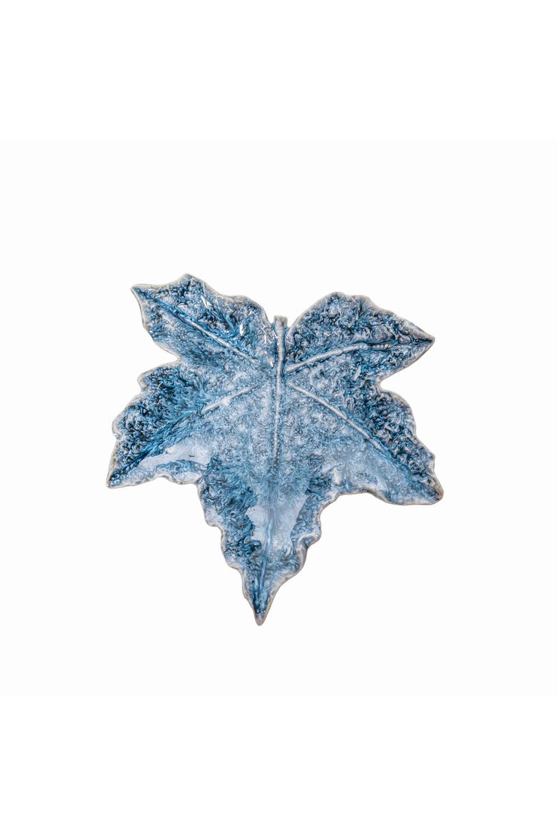 Blue Leaf Plate, Main, color, Blue