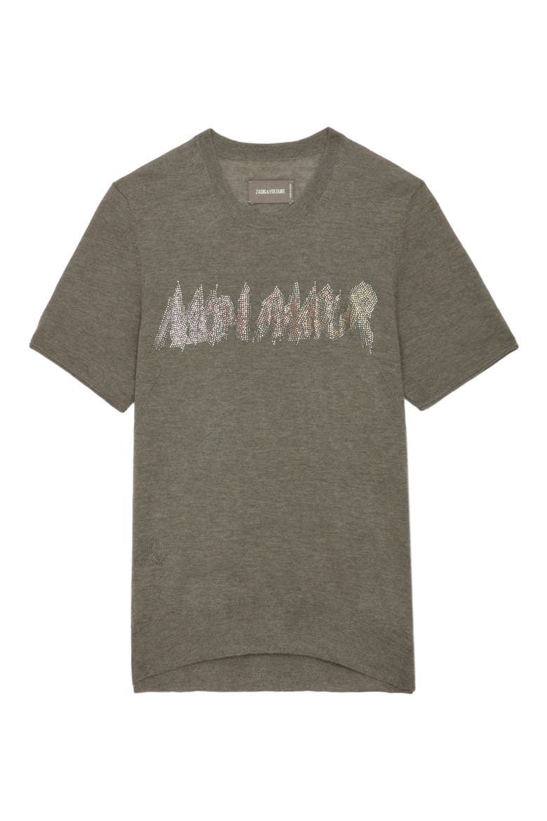 Ida Mon Amour Cashmere Sweater, Alternate, color, KHAKI