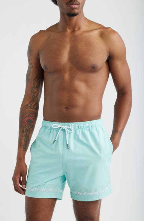 Beach Blue Waves Swim Shorts
