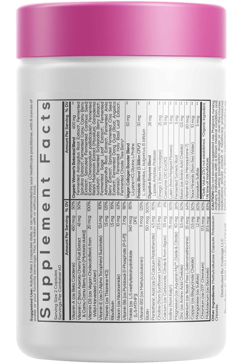 Women's Daily Multivitamins Minerals & Probiotics Supplement, Alternate, color, White