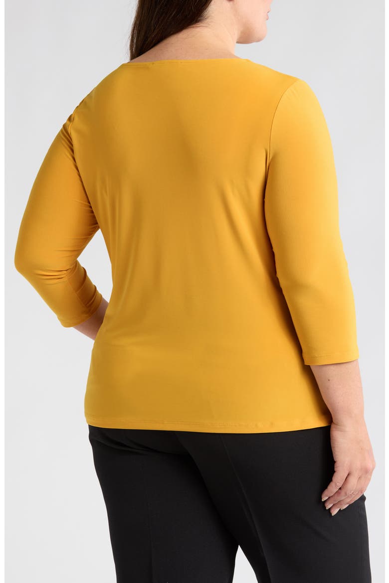Twist Neck Cutout Top, Alternate, color, GOLD SIGNATURE