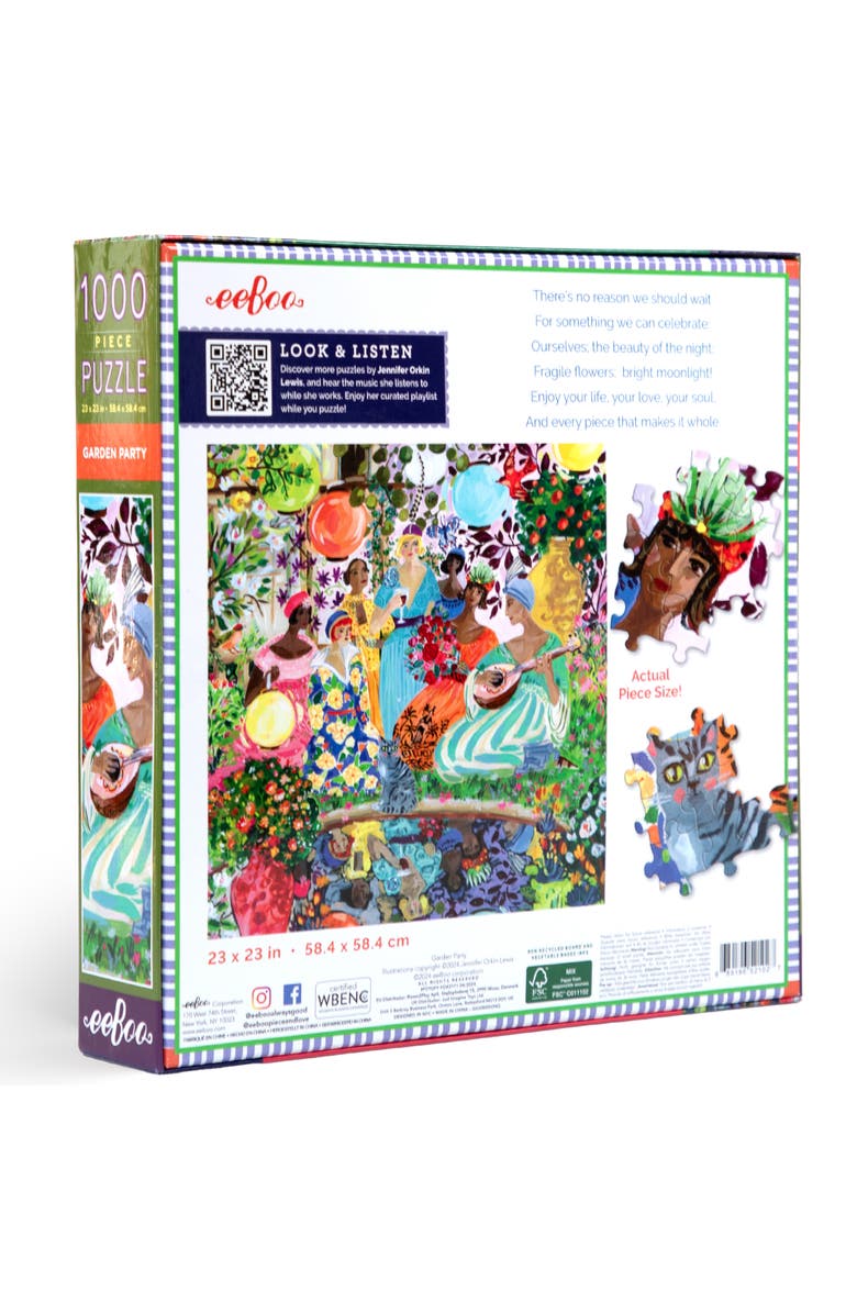 eeBoo Piece and Love Garden Party 1000 Piece Puzzle, Alternate, color,