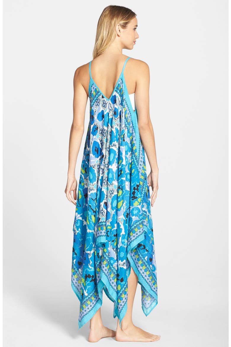Floral Print Cover Up, Alternate, color, BLUE