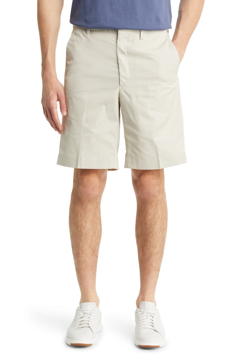 Prime Pleated Poplin Shorts, Main, color, LIGHT TAN