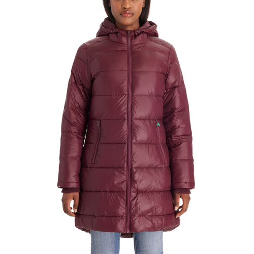Modern Eternity Maternity Modern Eternity Naomi 3-in-1 Down-filled Nylon Maternity & Babywearing Par In Burgundy